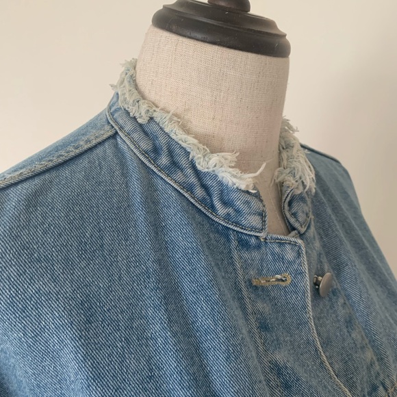 Oversized Denim Jacket with Bandana Print Back from Korea - Picture 6 of 13